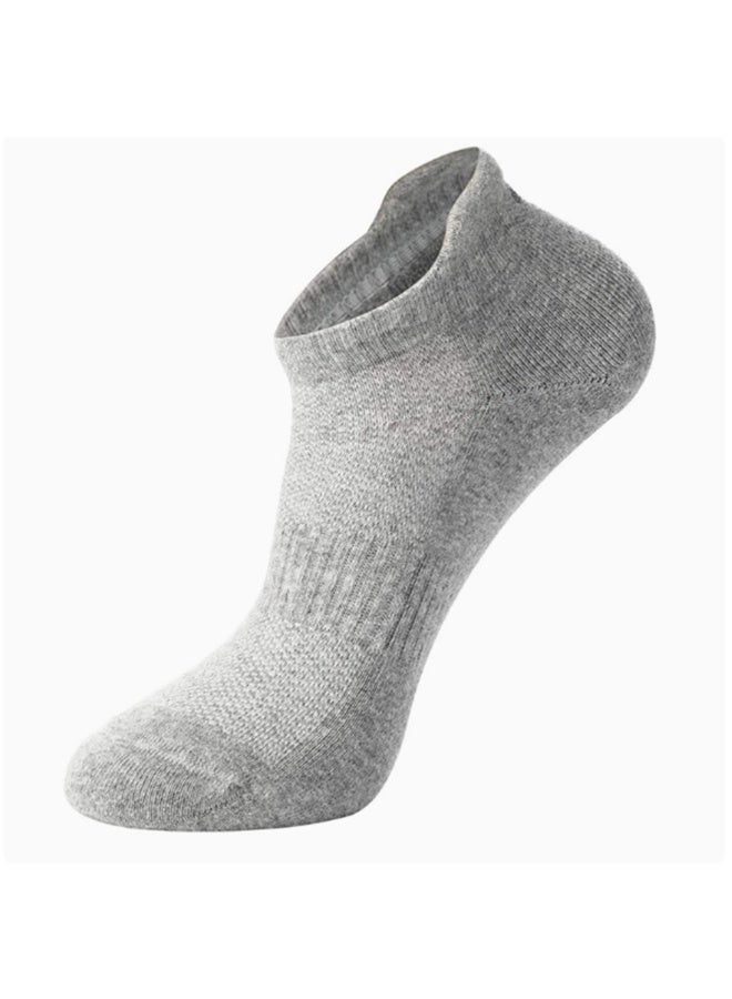 5 أزواج من الجوارب الرياضية القصيرة الرمادية، مناسبة للمقاسات الأمريكية من 8.5 إلى 10، مقاس كبير جدًا. - Image 2